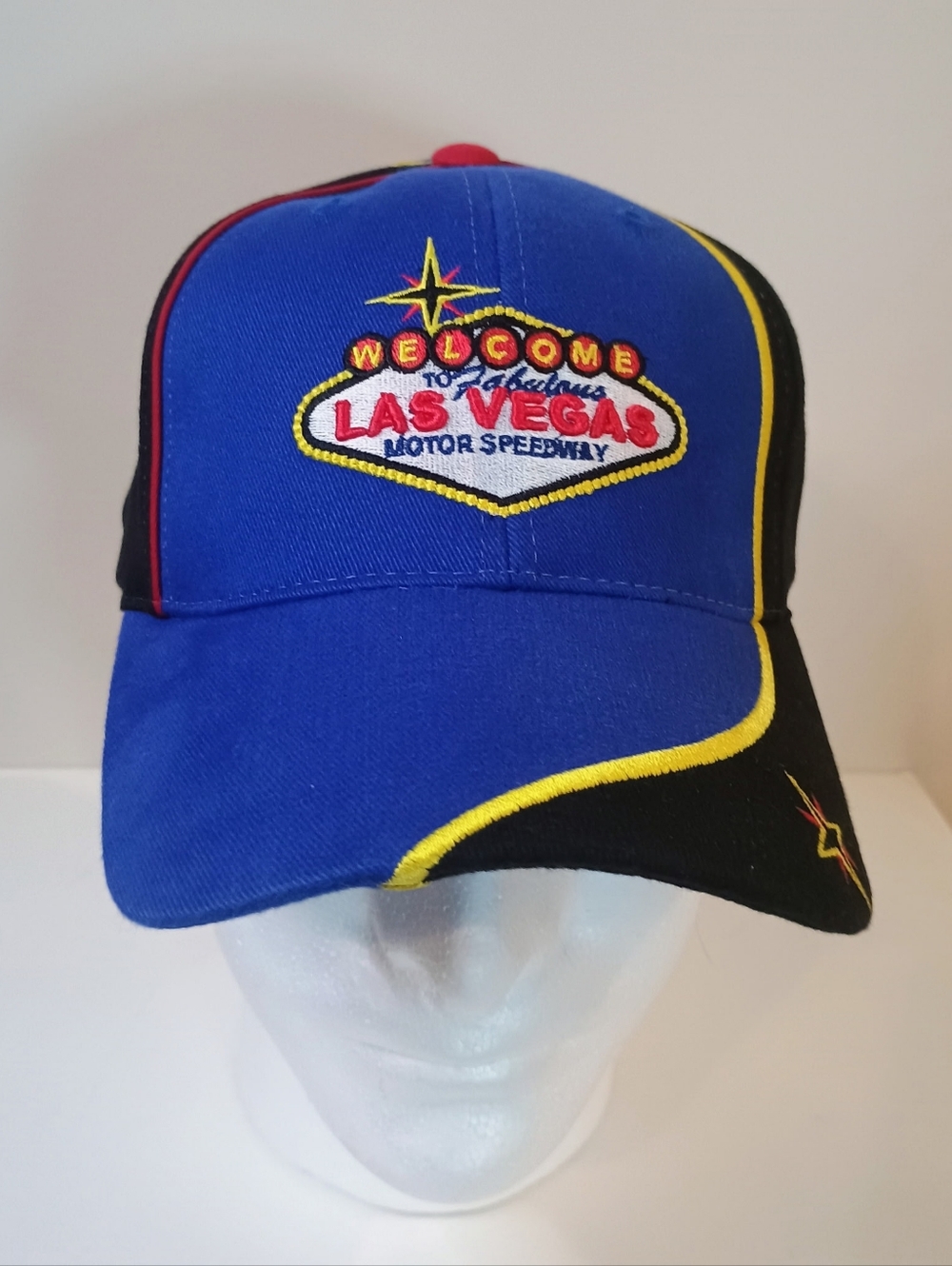 Y2k Nascar Las Vegas Motor Speedway Blue & Black Racing Cap
